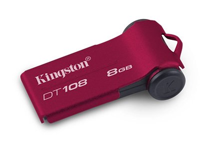 Vista Frontal - Kingston Data Traveler 108 Rojo 8GB