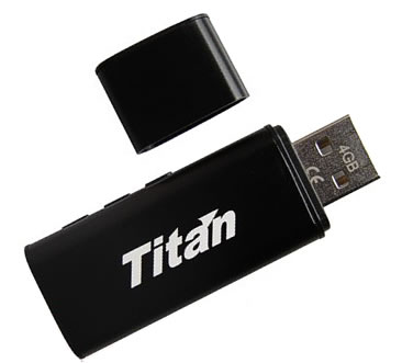 Forma Apariencia del Reproductor - Titan Memoria USB con MP3 4GB